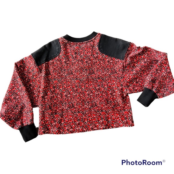 REBECCA MINKOFF Sara Floral-print cropped sweatshirts - Picture 3 of 3